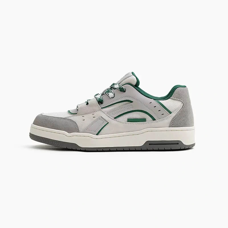 Grau Skateschuhe 90er Retro Style - Kiesfarben! Dein Streetwear-Highlight aus Nostalgie & Co!
